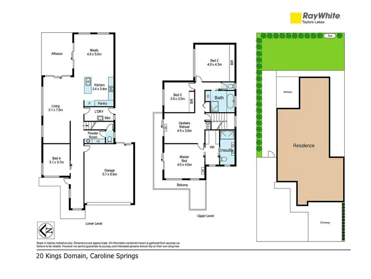 Floorplan of Homely house listing, 20 Kings Domain, Caroline Springs VIC 3023