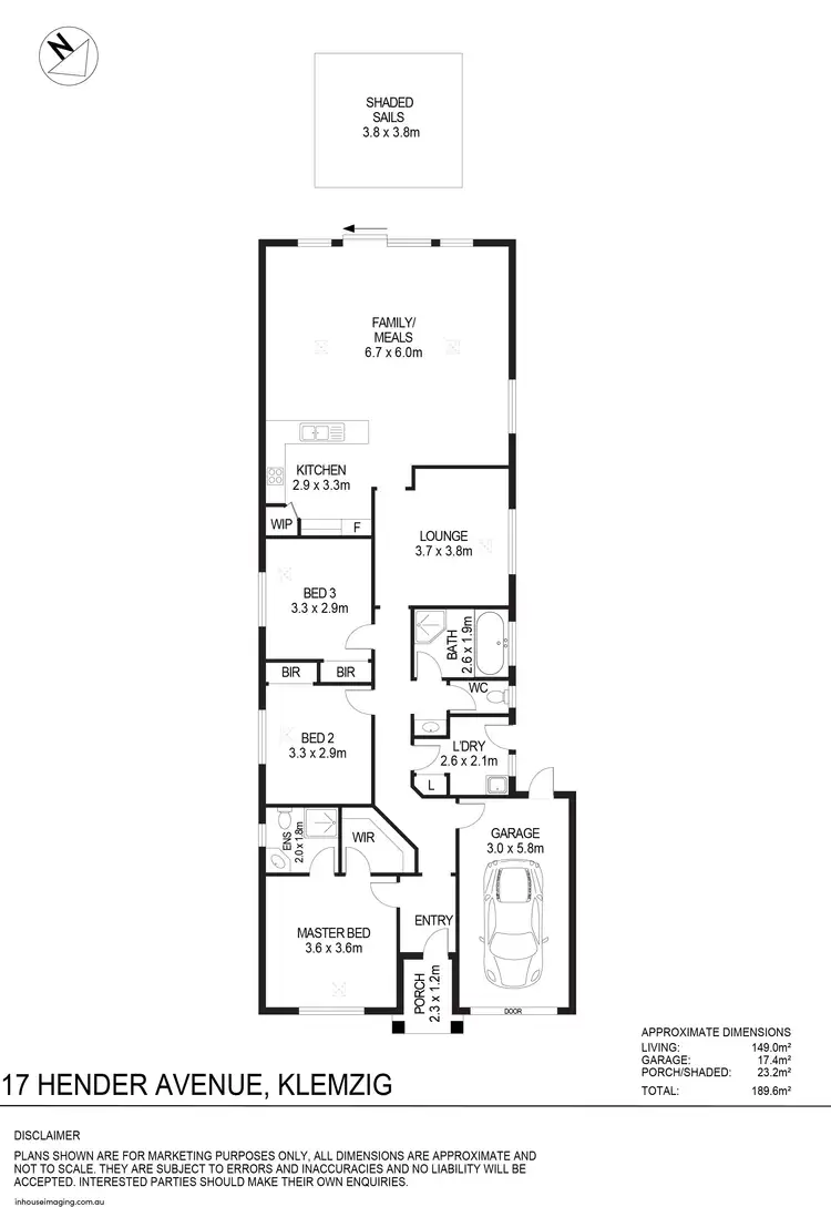 Floorplan of Homely house listing, 17 Hender Avenue, Klemzig SA 5087