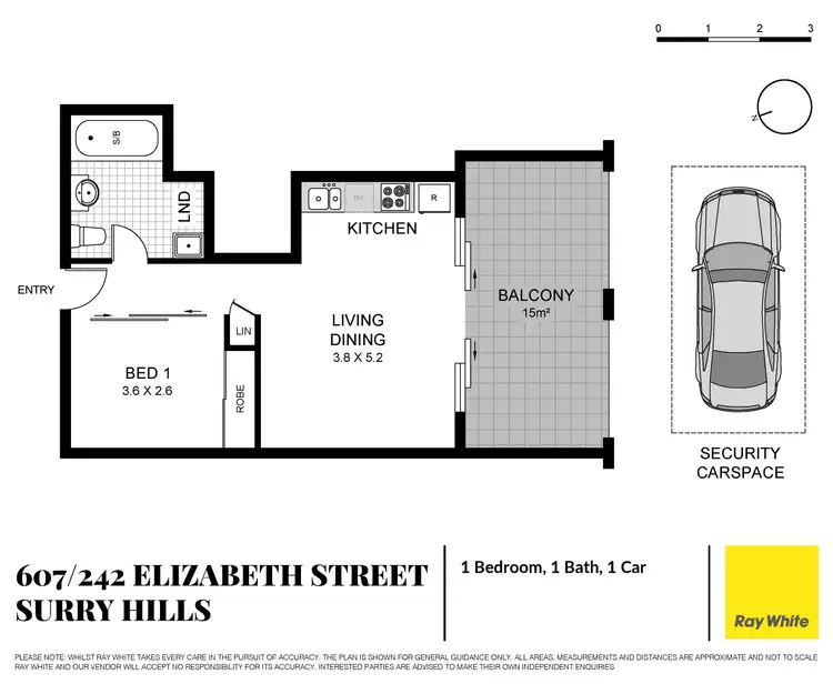Floorplan of Homely apartment listing, 607/242 Elizabeth Street, Surry Hills NSW 2010