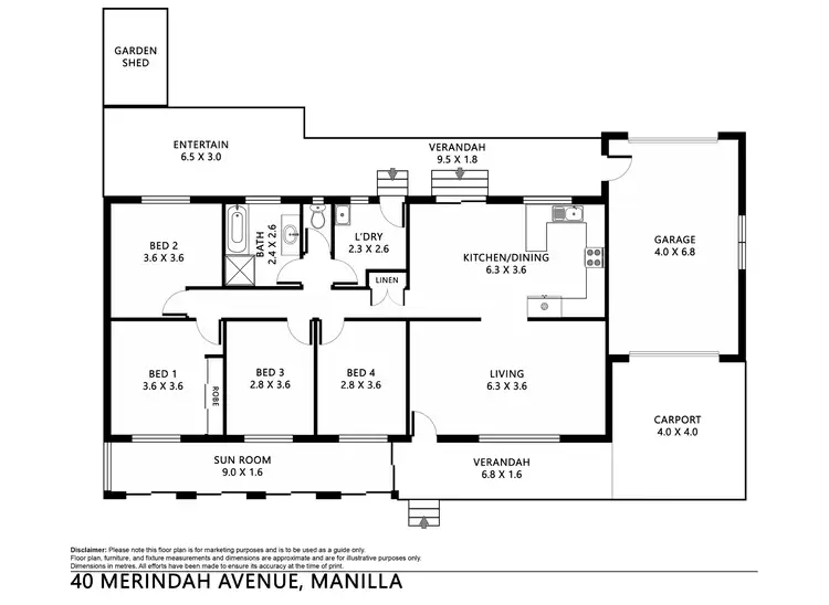Floorplan of Homely house listing, 40 Merindah Avenue, Manilla NSW 2346