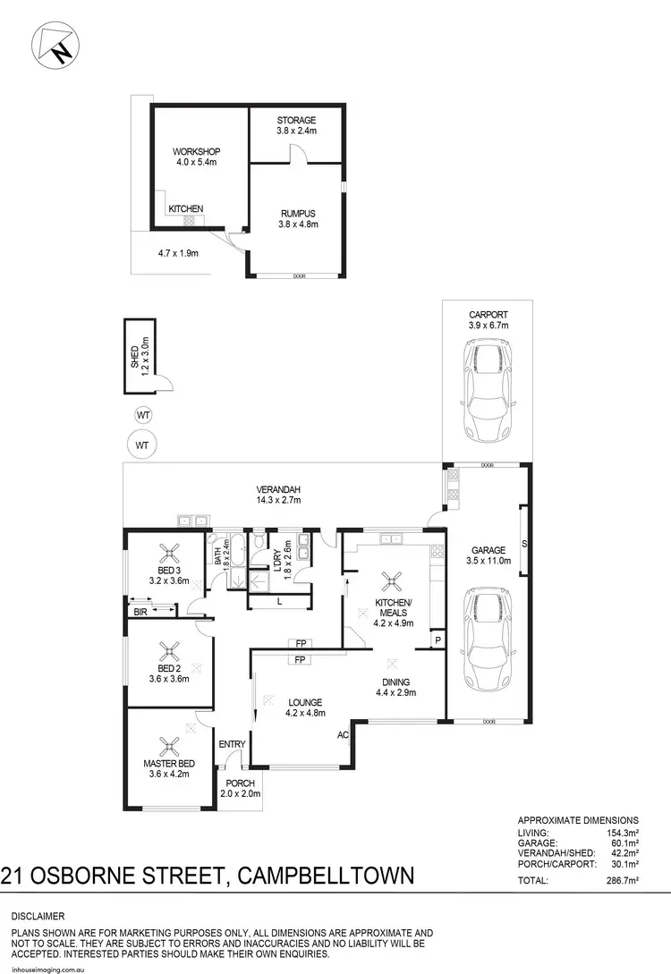 Floorplan of Homely house listing, 21 Osborne Street, Campbelltown SA 5074
