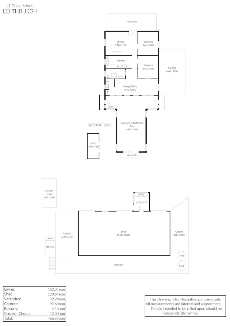 Floorplan of Homely house listing, 11 Grace Street, Edithburgh SA 5583