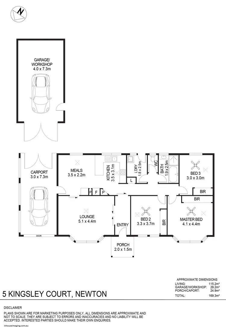 Floorplan of Homely house listing, 5 Kingsley Court, Newton SA 5074