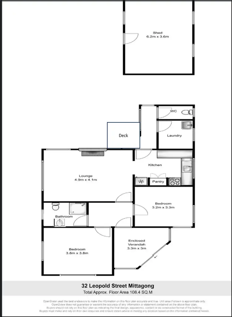 Floorplan of Homely house listing, 32 Leopold Street, Mittagong NSW 2575