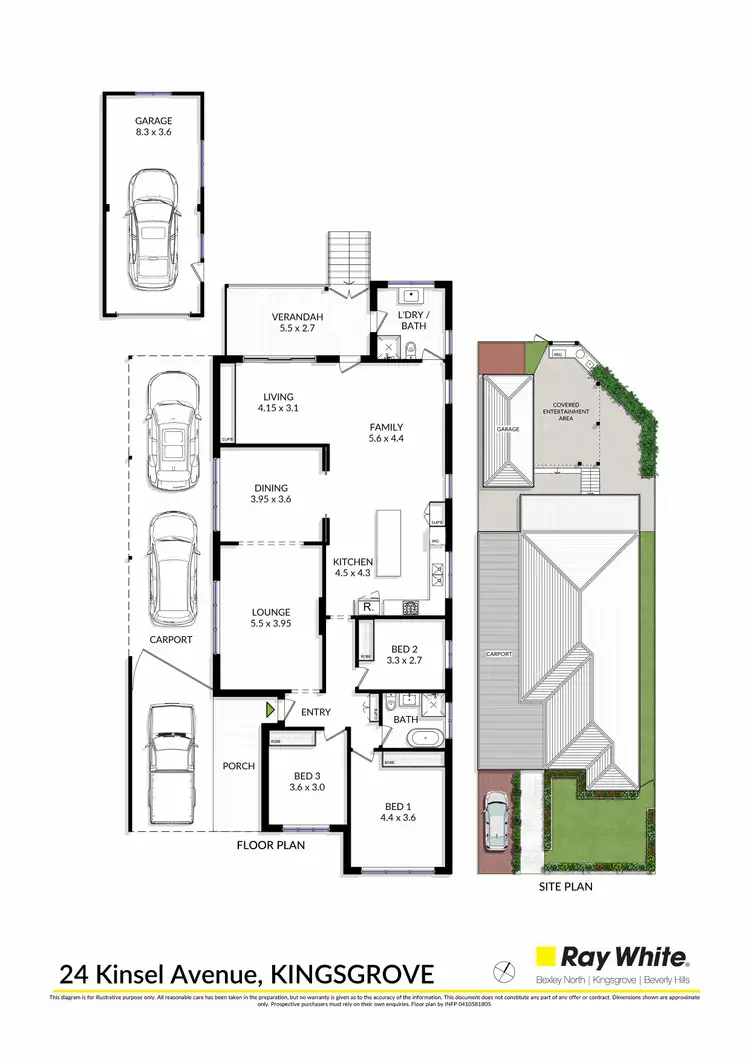 Floorplan of Homely house listing, 24 Kinsel Avenue, Kingsgrove NSW 2208