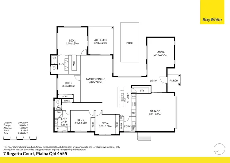 Floorplan of Homely house listing, 7 Regatta Court, Pialba QLD 4655