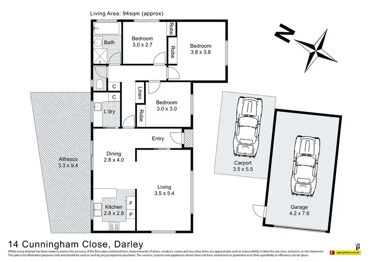 Floorplan of Homely house listing, 14 Cunningham Close, Darley VIC 3340