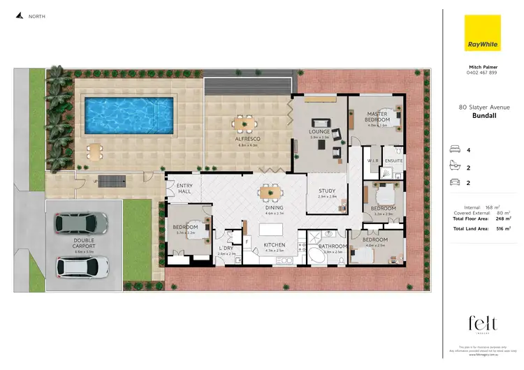 Floorplan of Homely house listing, 80 Slatyer Avenue, Bundall QLD 4217