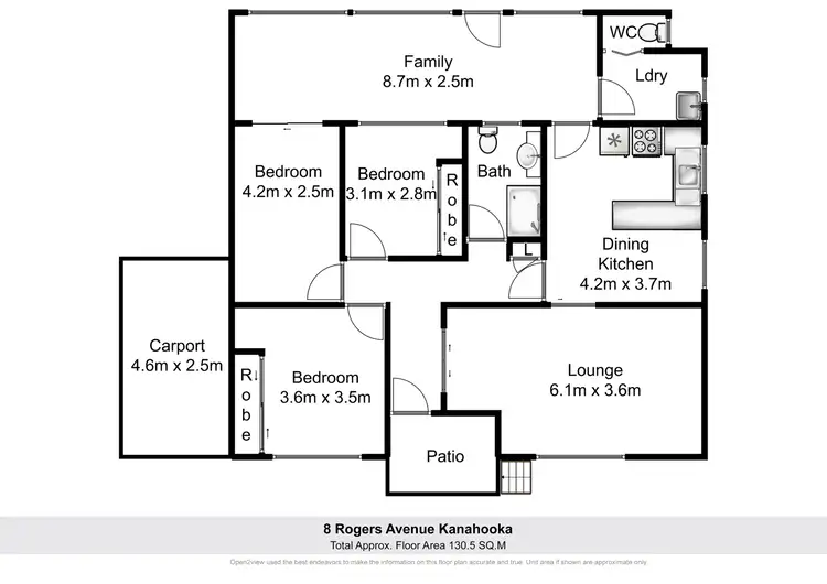 Floorplan of Homely house listing, 8 Rogers Avenue, Kanahooka NSW 2530