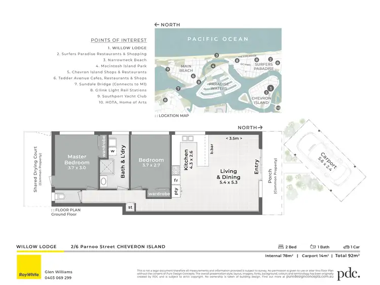 Floorplan of Homely apartment listing, 2/6 Parnoo Street, Chevron Island QLD 4217