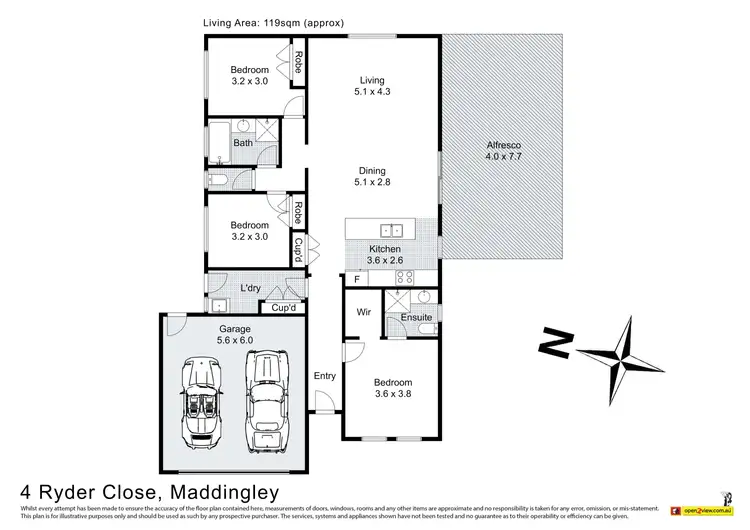 Floorplan of Homely house listing, 4 Ryder Close, Maddingley VIC 3340