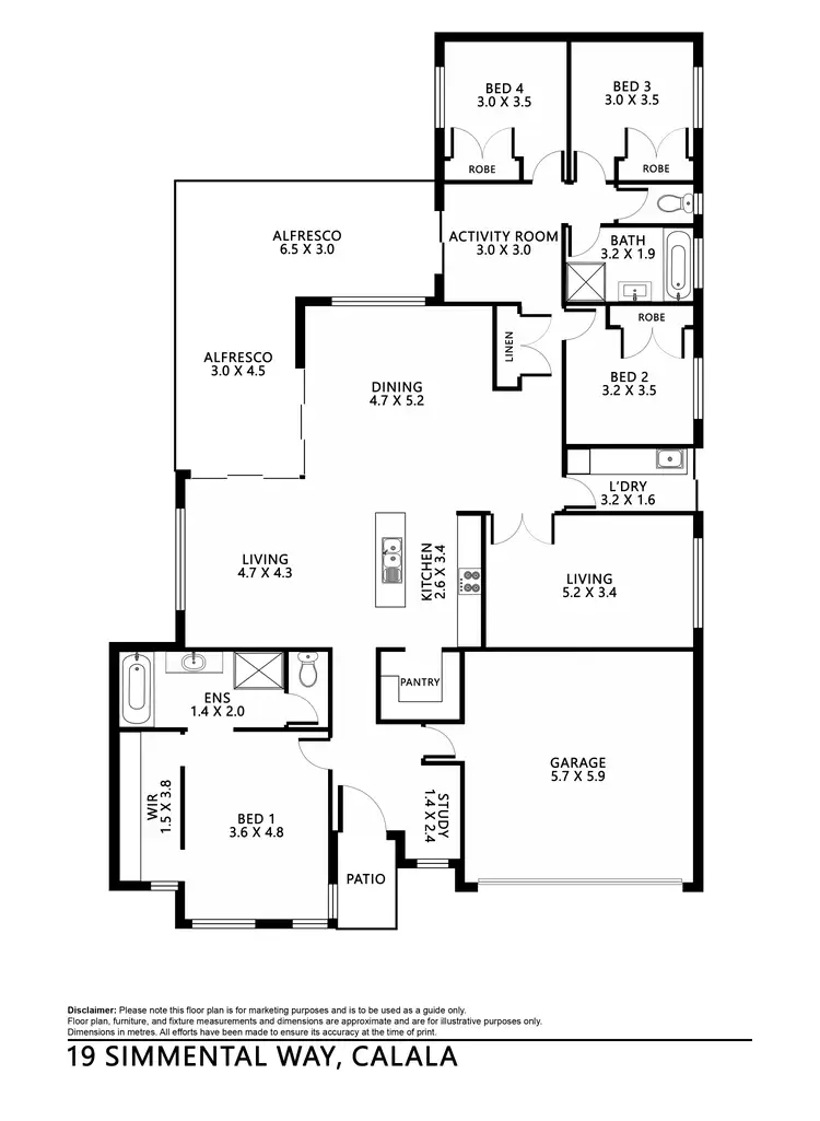 Floorplan of Homely house listing, 19 Simmental Way, Tamworth NSW 2340