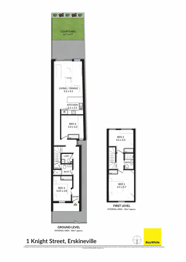 Floorplan of Homely house listing, 1 Knight Street, Erskineville NSW 2043