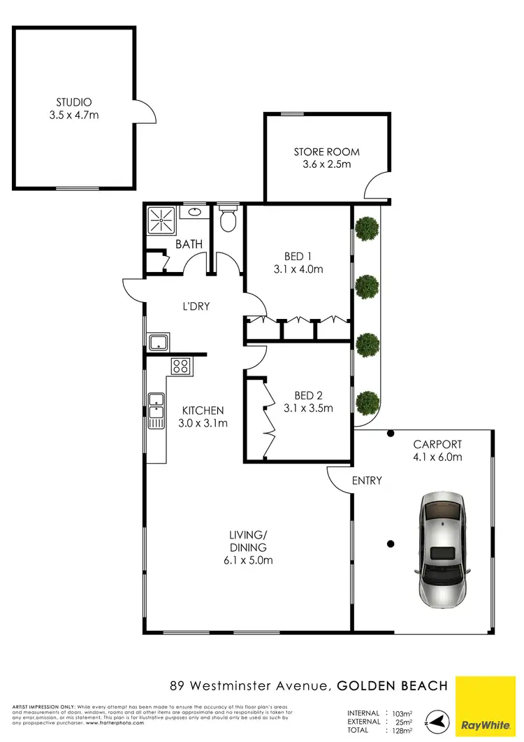 Floorplan of Homely house listing, 89 Westminster Avenue, Golden Beach QLD 4551