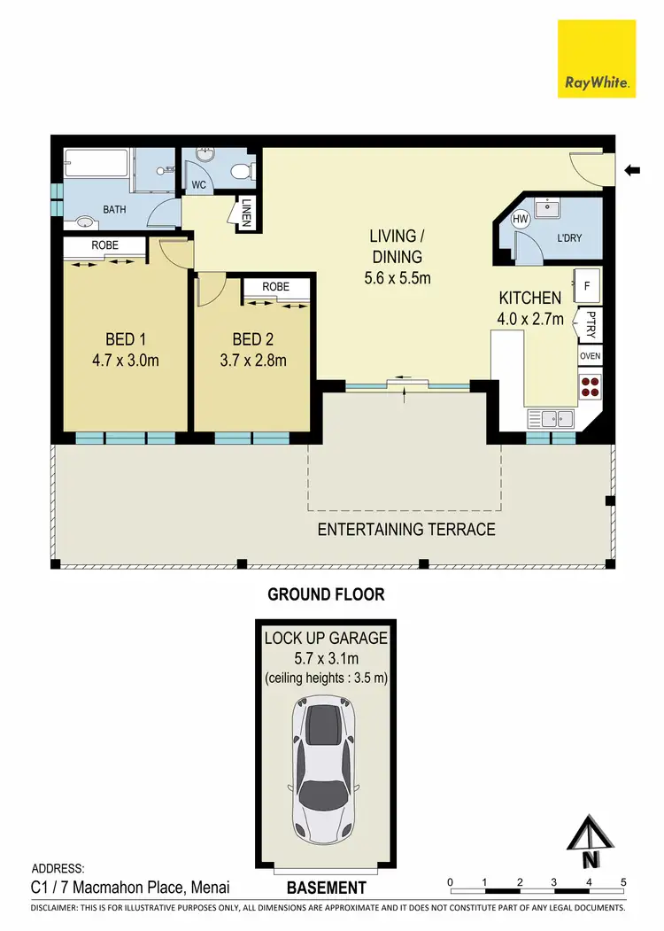 Floorplan of Homely unit listing, C1/7 MacMahon Place, Menai NSW 2234