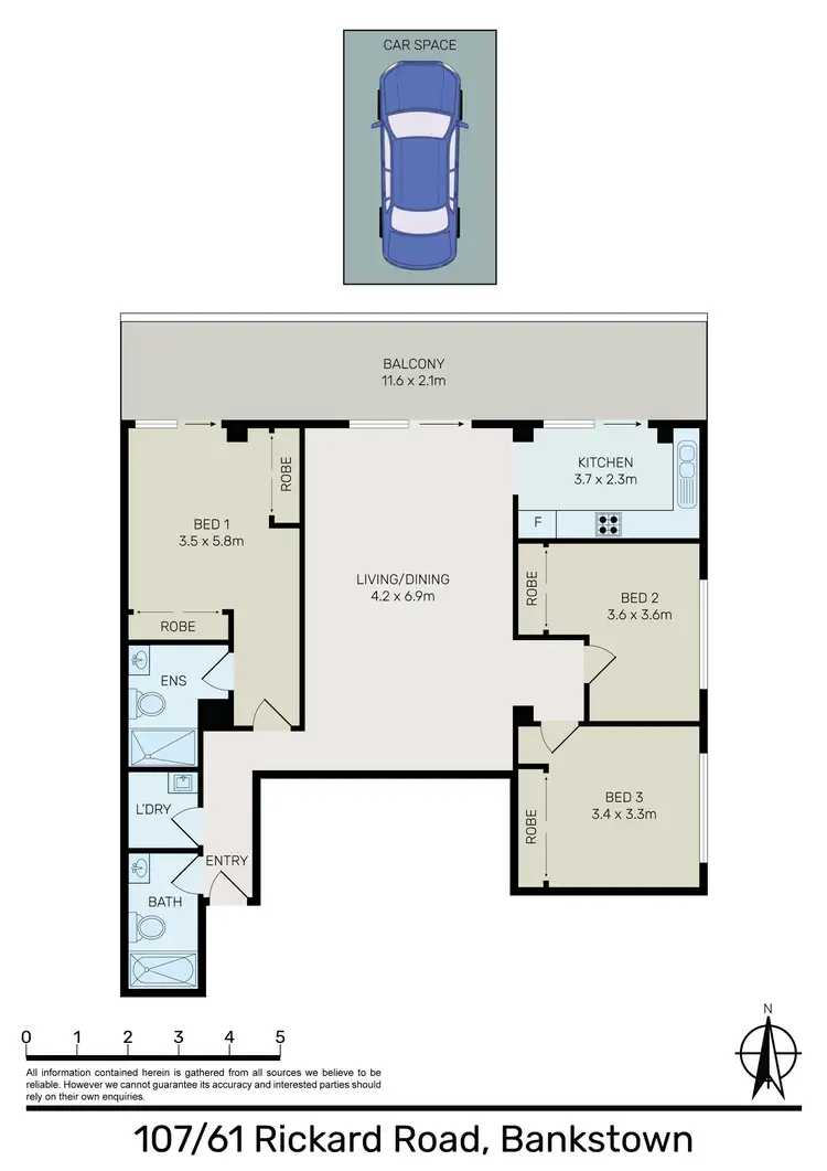Floorplan of Homely apartment listing, 107/61-63 Rickard Road, Bankstown NSW 2200