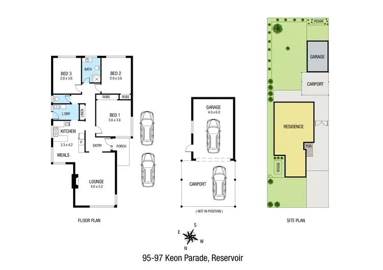 Floorplan of Homely house listing, 95-97 Keon Parade, Reservoir VIC 3073