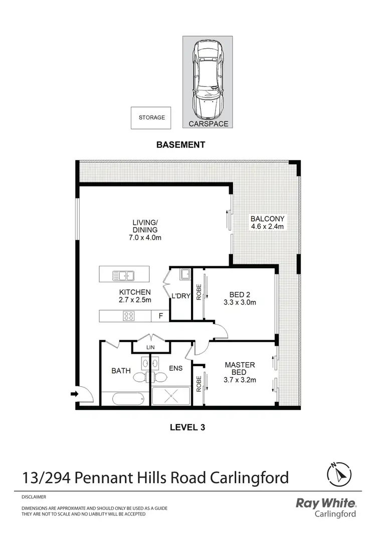 Floorplan of Homely apartment listing, 13/294 Pennant Hills Road, Carlingford NSW 2118