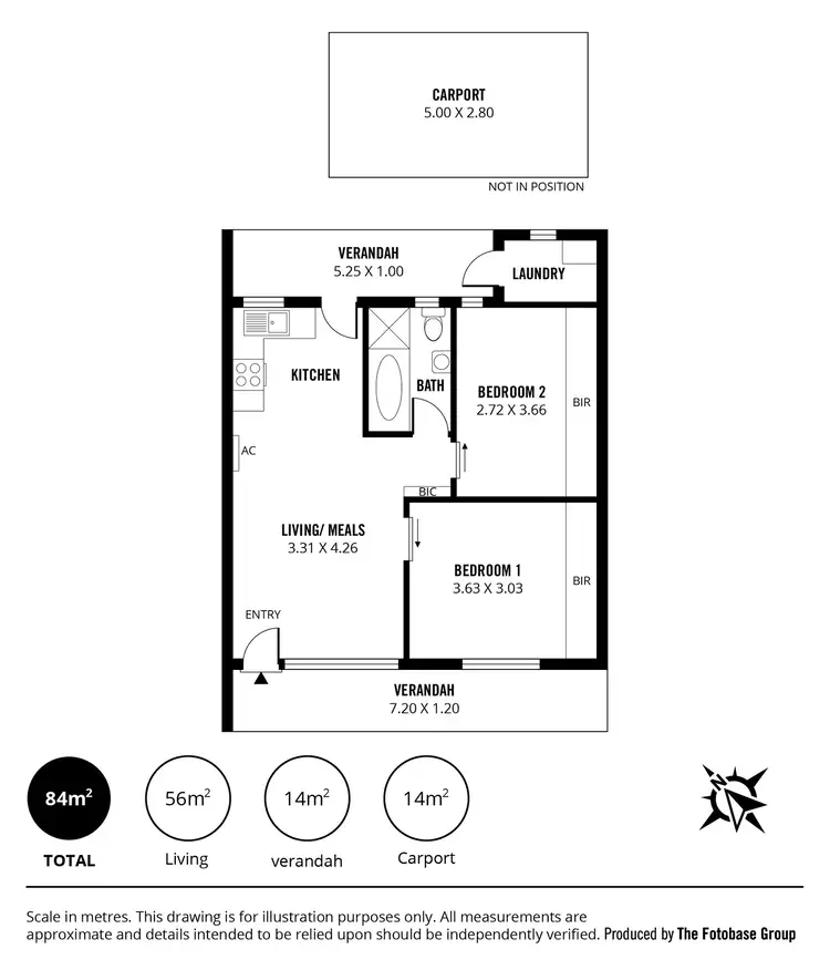 Floorplan of Homely unit listing, 1/1 Emily Street, Woodville West SA 5011