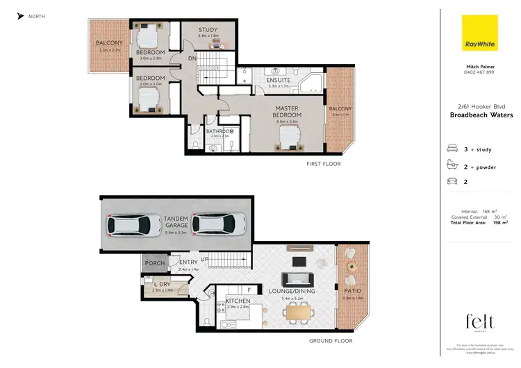 Floorplan of Homely villa listing, 2/61-63 Hooker Boulevard, Broadbeach Waters QLD 4218