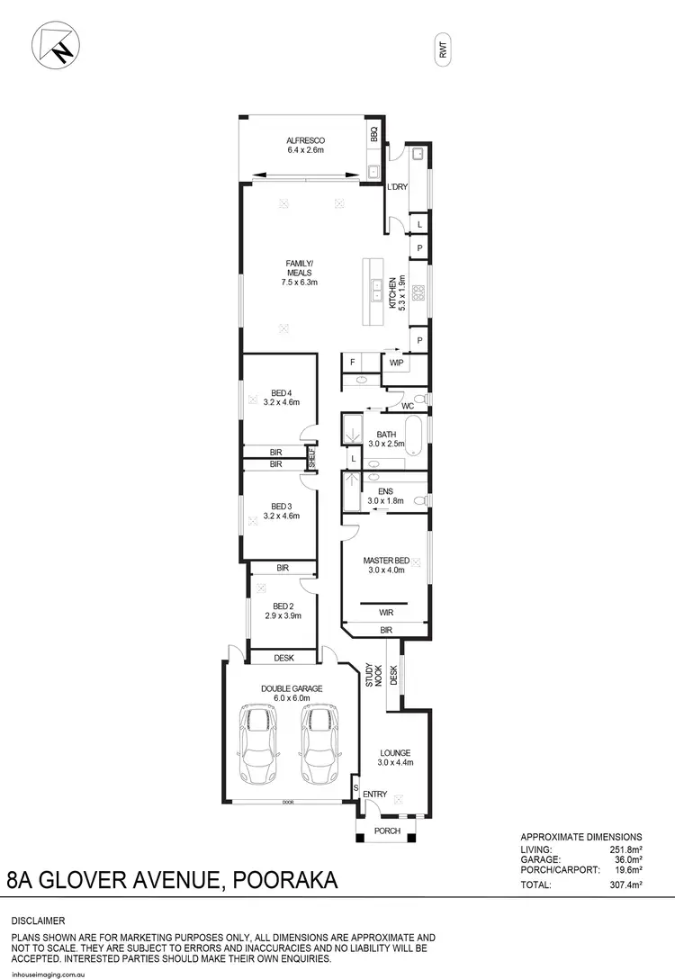 Floorplan of Homely house listing, 8A Glover Avenue, Pooraka SA 5095