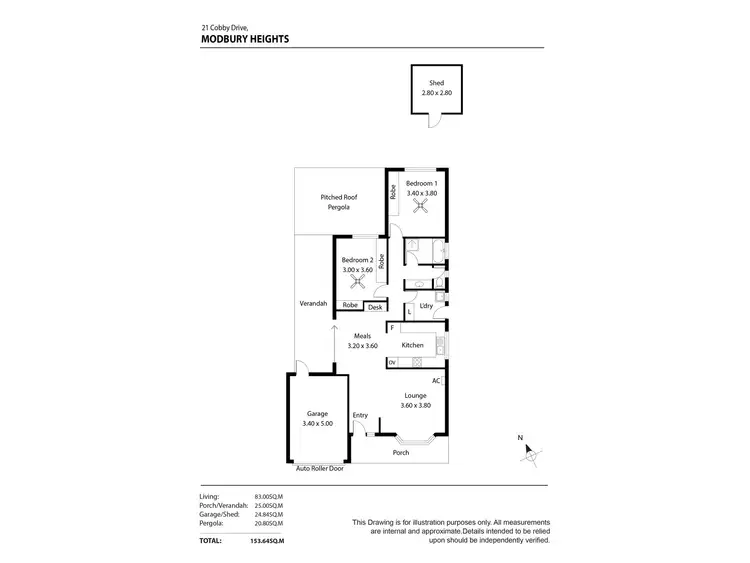 Floorplan of Homely house listing, 21 Cobby Drive, Modbury Heights SA 5092
