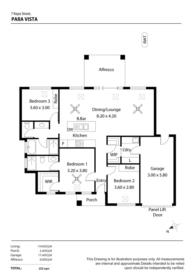 Floorplan of Homely house listing, 7 Kepa Street, Para Vista SA 5093