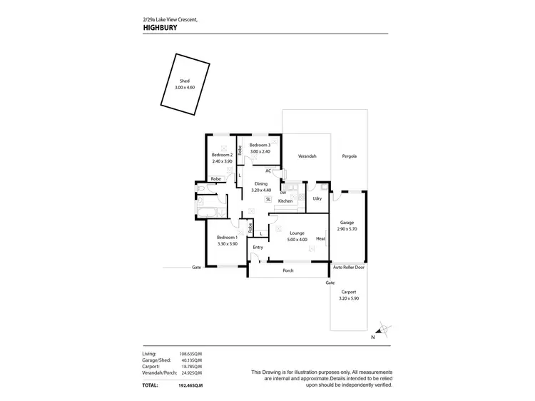 Floorplan of Homely unit listing, 2/29A Lake View Crescent, Highbury SA 5089