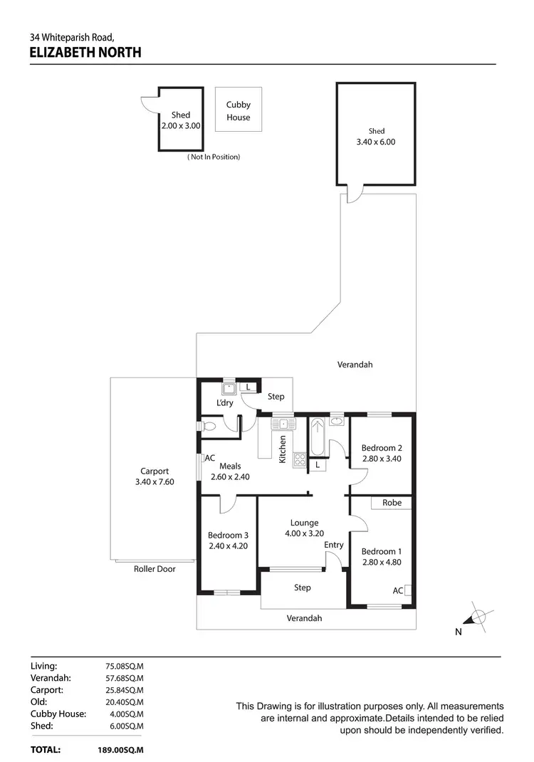 Floorplan of Homely house listing, 34 Whiteparish Road, Elizabeth North SA 5113