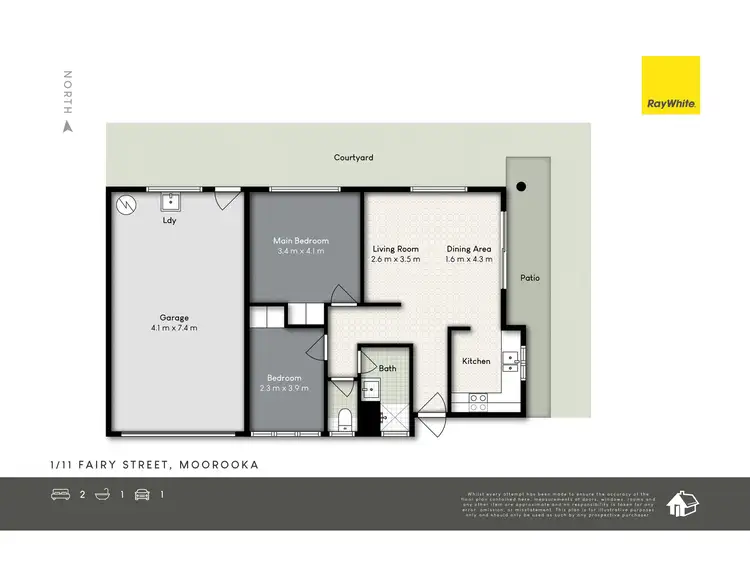 Floorplan of Homely unit listing, 1/11 Fairy Street, Moorooka QLD 4105