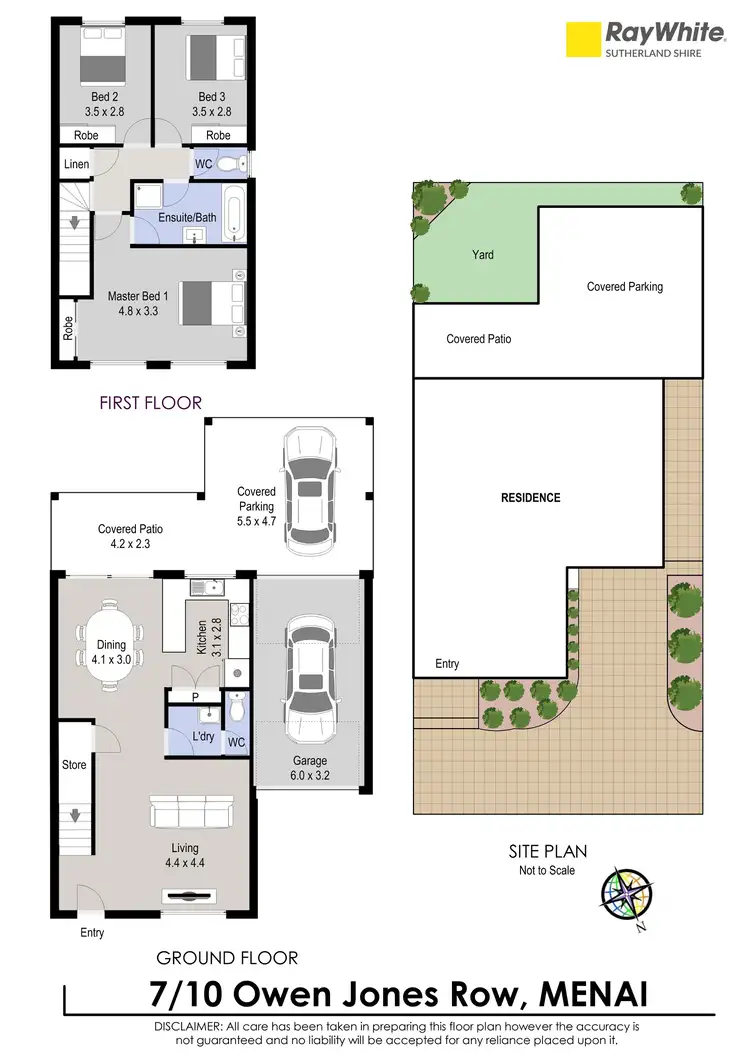 Floorplan of Homely townhouse listing, 7/10 Owen Jones Row, Menai NSW 2234