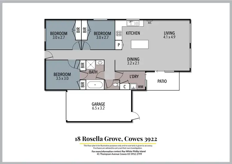 Floorplan of Homely unit listing, 18 Rosella Grove, Cowes VIC 3922