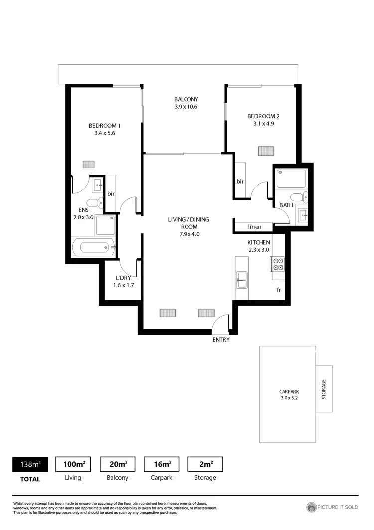 Floorplan of Homely apartment listing, 602/20 Hindmarsh Square, Adelaide SA 5000