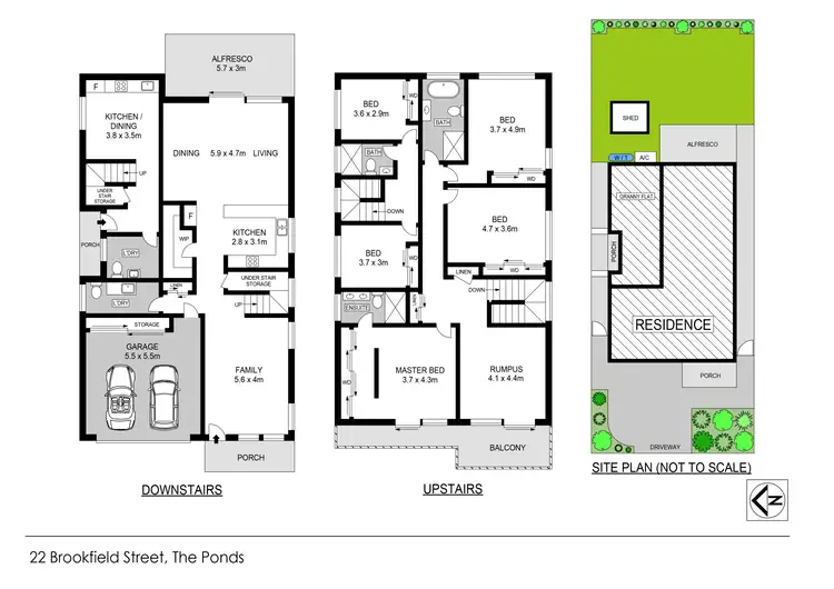 Floorplan of Homely house listing, 22 & 22A Brookfield Street, The Ponds NSW 2769