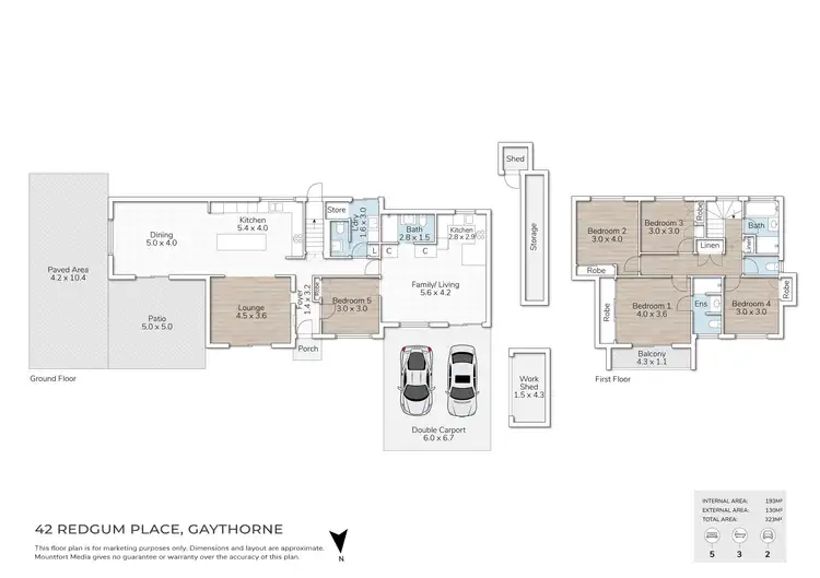 Floorplan of Homely house listing, 42 Redgum Place, Gaythorne QLD 4051