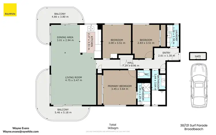 Floorplan of Homely unit listing, 38/121 Surf Parade, Broadbeach QLD 4218