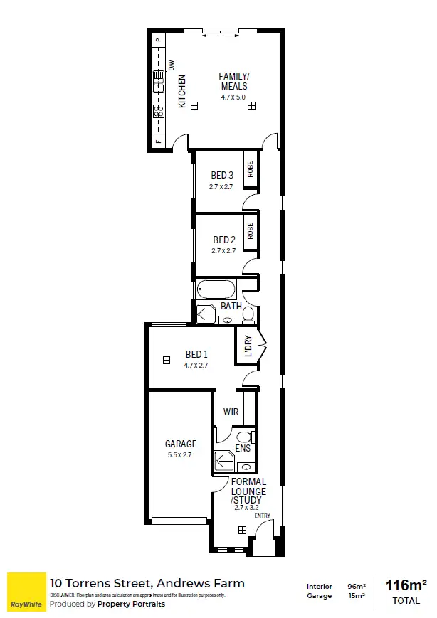 Floorplan of Homely house listing, 10 Torrens Street, Andrews Farm SA 5114