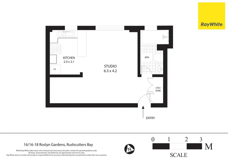 Floorplan of Homely studio listing, 16/16-18 Roslyn Gardens, Elizabeth Bay NSW 2011