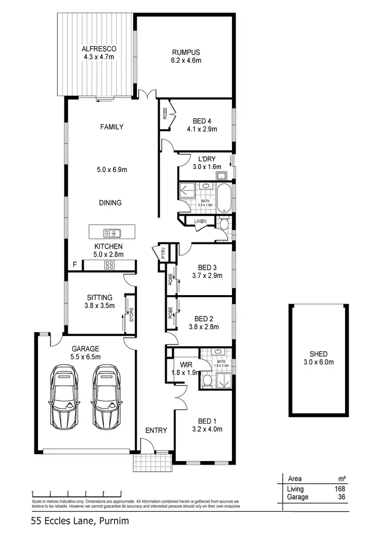 Floorplan of Homely house listing, 55 Eccles Lane, Purnim VIC 3278