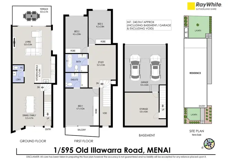 Floorplan of Homely townhouse listing, 1/595 Old Illawarra Road, Menai NSW 2234
