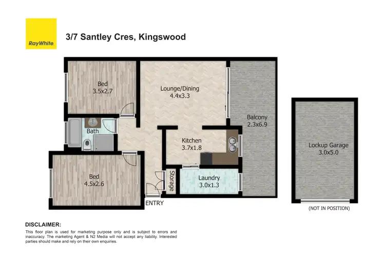 Floorplan of Homely unit listing, 3/7 Santley Crescent, Kingswood NSW 2747