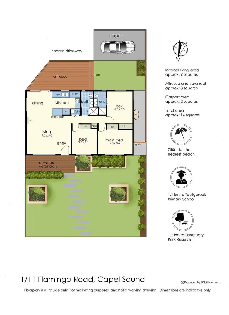 Floorplan of Homely house listing, 1/11 Flamingo Road, Capel Sound VIC 3940
