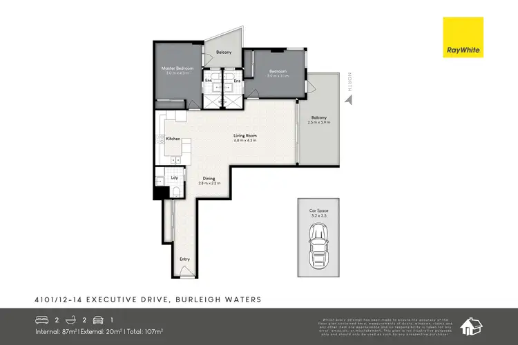 Floorplan of Homely unit listing, 4101/12-14 Executive Drive, Burleigh Waters QLD 4220