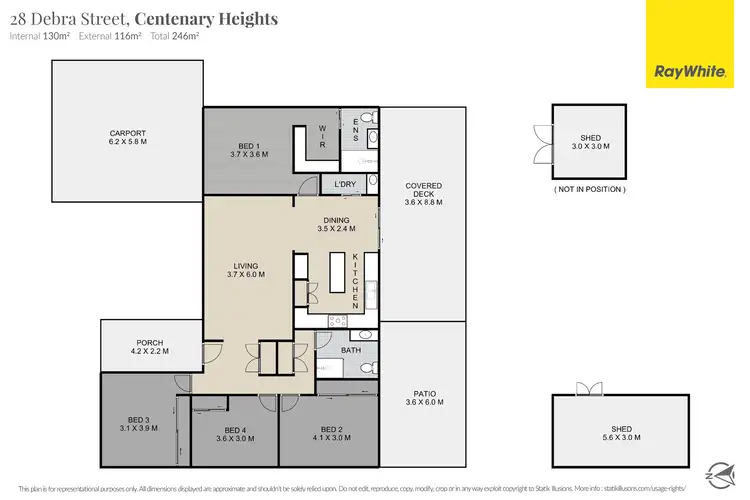 Floorplan of Homely house listing, 28 Debra Street, Centenary Heights QLD 4350