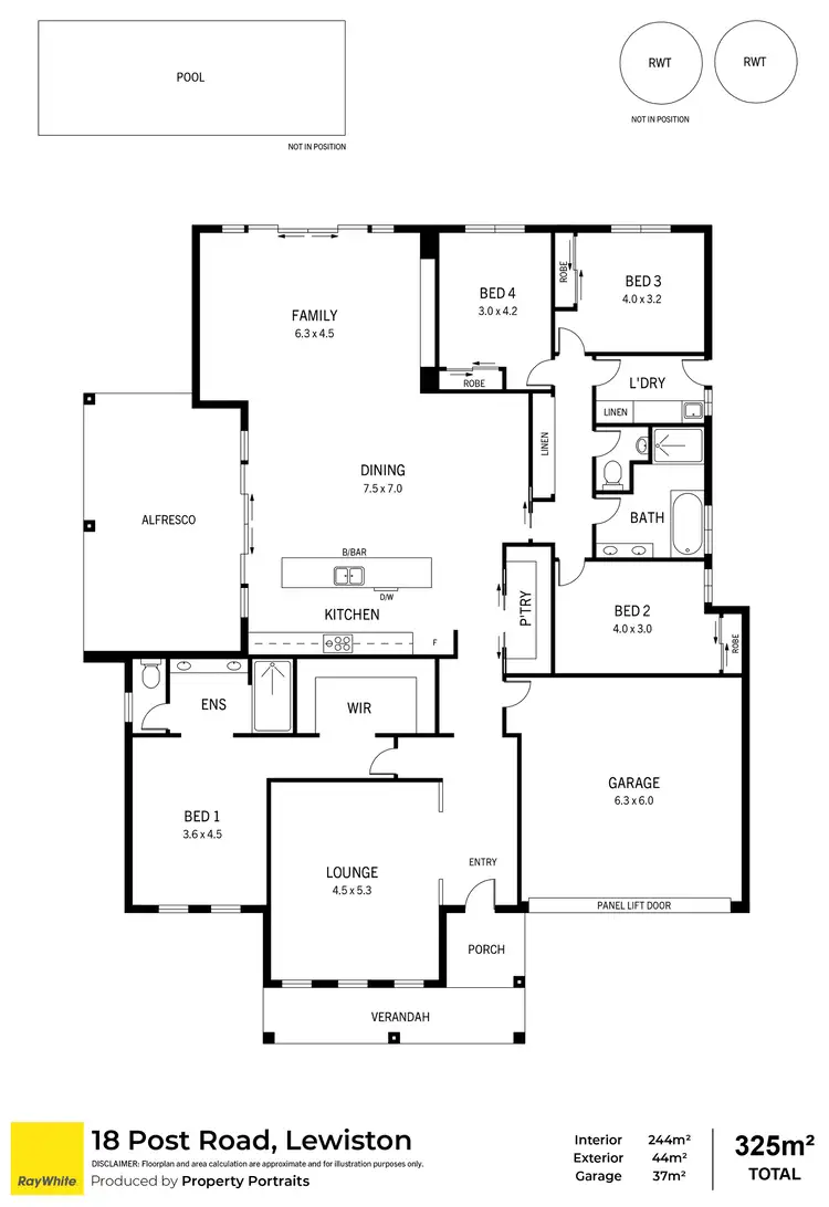 Floorplan of Homely house listing, 18 Post Road, Lewiston SA 5501
