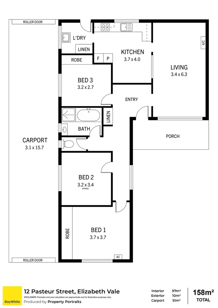 Floorplan of Homely house listing, 12 Pasteur Street, Elizabeth Vale SA 5112