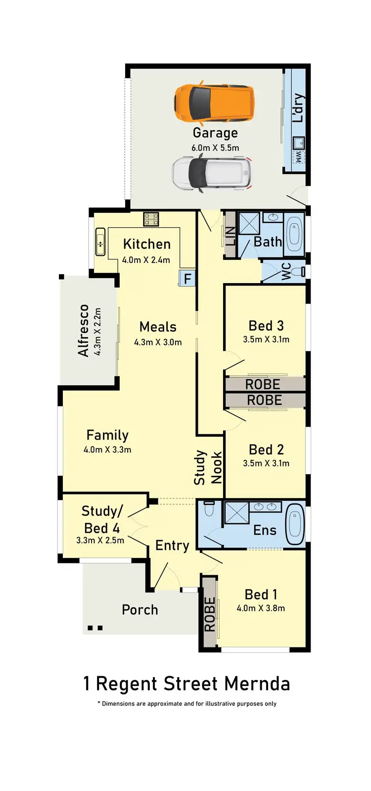 Floorplan of Homely house listing, 1 Regent Street, Mernda VIC 3754
