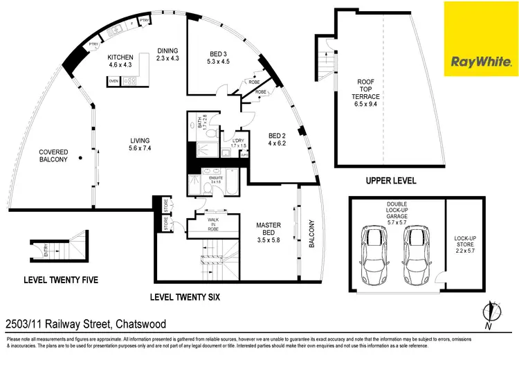 Floorplan of Homely unit listing, 2503/11 Railway Street, Chatswood NSW 2067