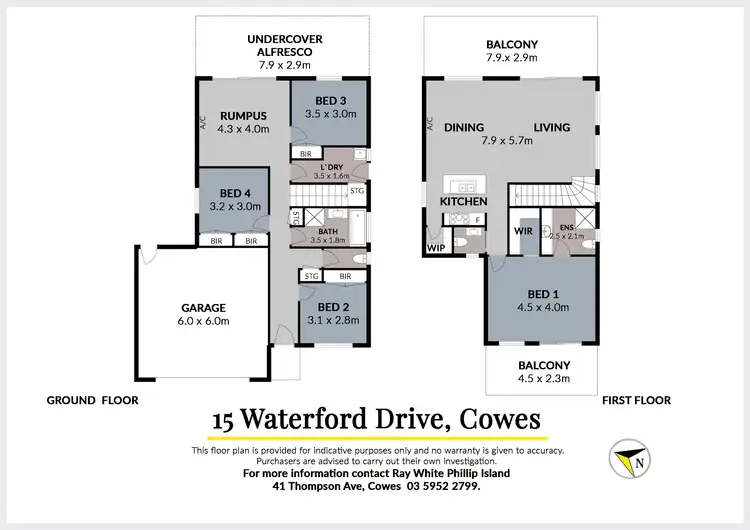 Floorplan of Homely house listing, 15 Waterford Drive, Cowes VIC 3922