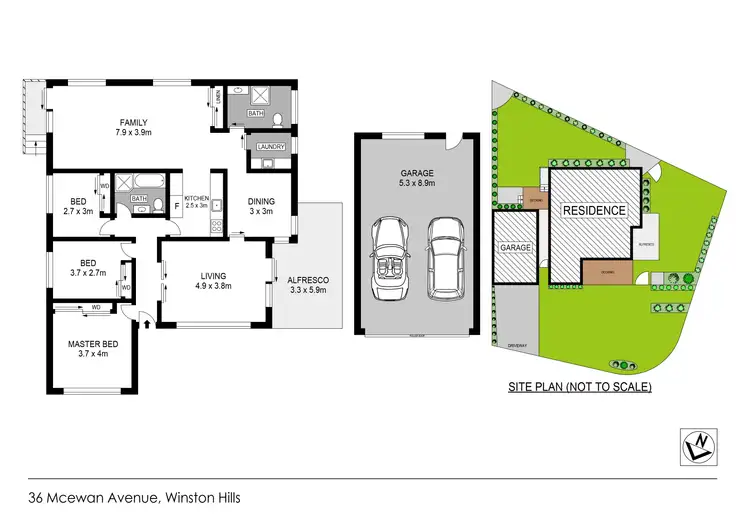 Floorplan of Homely house listing, 36 McEwan Avenue, Winston Hills NSW 2153
